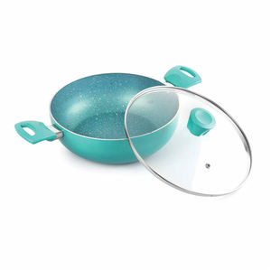 Juego de utensilios de cocina con recubrimiento de cerámica antiadherente, sartén con base de inducción, cazuelas en color <span class=keywords><strong>jade</strong></span> negro para cocina, muestra de aluminio - Product Image 4