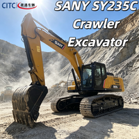 Excavadora Hidráulica SANY SY235C para Pedidos al por Mayor, Brazo y Cucharón Resistentes al Desgaste para Infraestructura, Larga Vida Útil