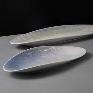 Vaisselle en céramique créative, porcelaine, style nordique, <span class=keywords><strong>assiette</strong></span> ovale longue, <span class=keywords><strong>bleu</strong></span> <span class=keywords><strong>canard</strong></span>, pâtisserie, collation, cuisine froide - Product Image 3