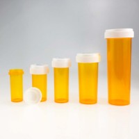 Flacons en plastique PP ronds à bouchon à vis réversible, contenants de stockage multi-tailles pour médicaments et emballages liquides