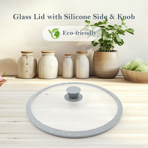 Bộ nồi chảo đá granite SANLANG có nắp kính, chảo rán bằng nhôm đúc, phủ lớp chống dính <span class=keywords><strong>ceramic</strong></span>, chảo sâu lòng & chảo rán - Product Image 6