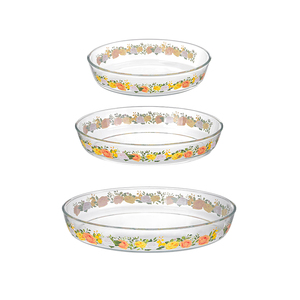 Lead Free Heat Resistance High Borosilicate Glass Bakeware Glass Kitchen Utensil Sets Baking <strong>Pan</strong> Set for Microwave and Oven - Product Image 6