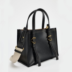 Nouvel Arrivage <span class=keywords><strong>Sac</strong></span> Fourre-tout en Toile à Large Bandoulière et Poignée Supérieure, Petit <span class=keywords><strong>Sac</strong></span> à Bandoulière en Cuir PU pour <span class=keywords><strong>Femme</strong></span>, Idéal pour le <span class=keywords><strong>Travail</strong></span> et l'Usage Quotidien, Vente en Gros - Product Image 2