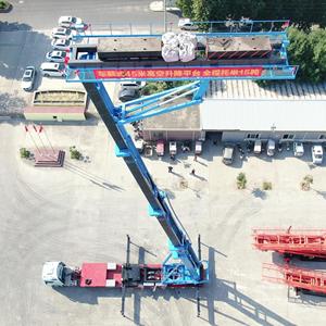 Plataforma Elevadora Hidráulica Motorizada Diésel/Eléctrica HUAYING 45M de Fácil Operación con Control PLC para Ingeniería de Techos - Product Image 5