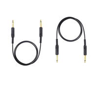 Kabel gitar Stereo TRS 1/4mm pria, kabel gitar Stereo TRS Mono berpelindung fleksibel Audio 6.35 inci Male to Male