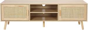 <span class=keywords><strong>Meuble</strong></span> TV moderne en rotin, centre de divertissement de luxe en bois avec tiroirs de rangement pour décoration de salon bohème - Product Image 3