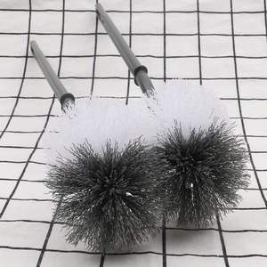 Escobilla para inodoro de plástico con mango largo de 370 mm y cerdas de 30 mm para limpieza del baño - Product Image 2