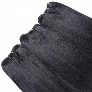 Extensiones de Cabello Remy Virgen Brasileño Yaki Liso, Ondulado Natural, Ondulado Profundo, en Paquetes de 10 a 40 Pulgadas en Venta - Product Image 3