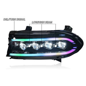 Ensemble de phares animés RGB SINDAR, feux de jour LED modifiés pour Dodge Charger SRT HellCat 2015-2021 Facelift 7ème génération 15-21, vente en gros - Product Image 2