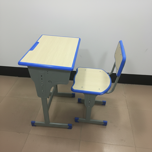 Ensemble table et chaise d'étudiant en métal <span class=keywords><strong>de</strong></span> style moderne, mobilier durable pour l'école primaire, bureau et chaise d'étude pour les élèves - Product Image 3