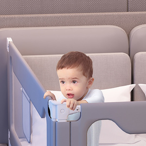 Probebi BR009 Mùa Thu Bảo Vệ Đóng Mở Giường Hàng Rào Đường Sắt & Bảo Vệ Hàng Rào Cho Em Bé Và Trẻ Em Vải & Sắt Thép Hợp Kim Màu Xám - Product Image 2