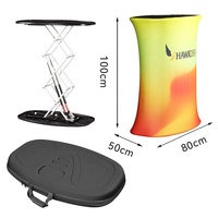 Table de réception LED automatique escamotable pour comptoir d'exposition, armoires promotionnelles, table de réception sans outil, boîte à lumière de bureau