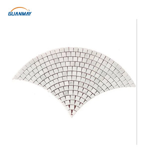Azulejo de mosaico de mármol blanco con forma de abanico personalizado, mosaico de pared de baño contra salpicaduras, azulejo de suelo, mármol Galala, azulejos de escamas de pescado, mosaico - Product Image 6