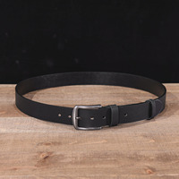 Ceinture unisexe vintage WIZNEERK en cuir de vachette avec boucle ardillon en alliage – Classique, légère, durable, polyvalente pour homme, idéale pour le style business décontracté