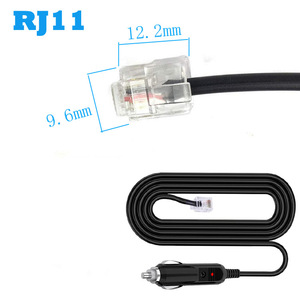 Cable de Carga para Detector de Radar, Cable de Alimentación para Auto RJ11 12V 2A, Cable Reductor para Cámara de Tablero, Venta Directa de Fábrica L189 - Product Image 2