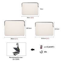 Housse de protection pour ordinateur portable en lin et néoprène, style vintage, simple, de qualité supérieure, 10, 13, 15 pouces, vierge pour sublimation, antichoc