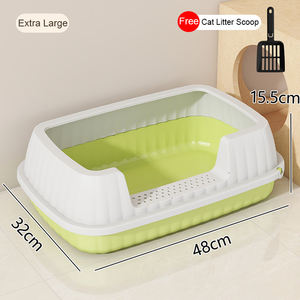 Grande litière pour chat en <span class=keywords><strong>plastique</strong></span>, <span class=keywords><strong>bac</strong></span> <span class=keywords><strong>à</strong></span> litière pour chat, <span class=keywords><strong>bac</strong></span> <span class=keywords><strong>à</strong></span> litière pour chat <span class=keywords><strong>avec</strong></span> pelle et <span class=keywords><strong>couvercle</strong></span> - Product Image 2