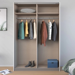 <span class=keywords><strong>Armoire</strong></span> <span class=keywords><strong>coulissante</strong></span> de style minimaliste personnalisée avec un design plat en contreplaqué mélaminé finition laquée mate petit placard de rangement - Product Image 6