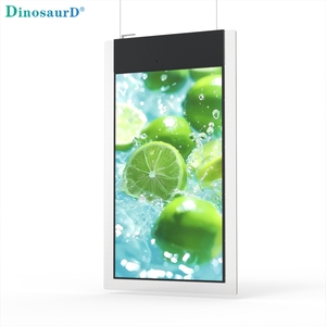 Toko supermarket langit-langit pemain ultra tipis, tampilan video iklan <span class=keywords><strong>digital</strong></span> kaca <span class=keywords><strong>lcd</strong></span> transparan layar gantung dua sisi - Product Image 4