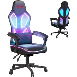 <span class=keywords><strong>Silla</strong></span> de <span class=keywords><strong>Gamer</strong></span> con <span class=keywords><strong>luces</strong></span> LED RGB, <span class=keywords><strong>silla</strong></span> de ordenador de tela transpirable, <span class=keywords><strong>silla</strong></span> de juego iluminada con soporte Lumbar ajustable, muestra gratis - Product Image 1