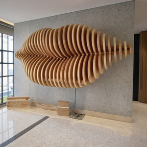 Scultura <span class=keywords><strong>in</strong></span> <span class=keywords><strong>legno</strong></span> di lusso moderno per casa ufficio Hotel decorazione della parete labbro pannello di quercia incisione disegni parametrici per decorazione speciale della parete