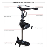 Moteur de pêche à la traîne chinois 12v/45lbs 55lbs 65lbs moteur de bateau à arbre en acier inoxydable petit Mini moteur hors-bord électrique