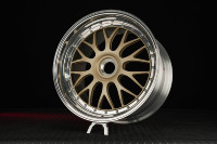 Nouvelles jantes en alliage forgé monobloc finition bronze design maille 15-19 pouces 5x114.3/112/130 PCD Garantie 10 ans
