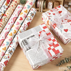 Papel de Regalo Navideño de Papel Reciclado y Reutilizable, Venta al por Mayor de Fábrica, 50x70cm, de una Sola Cara, Alta Calidad, Decorativo - Product Image 4