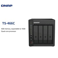 QNAP TS-466C-8G 4 Bay NAS 8GB DDR4 Intel N6005 Dual 2.5GbE 2 Slot M.2 NVMe Server Penyimpanan Cloud Pribadi Tanpa Disk
