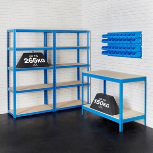 차고 선반 5단 볼트리스 스토리지 랙킹 선반 유닛 금속 창고 선반 중량형 스토리지 선반 - Product Image 6