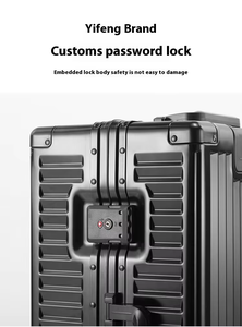 Valise à roulettes rigide en aluminium de 20 pouces avec serrure TSA, étanche, <span class=keywords><strong>taille</strong></span> <span class=keywords><strong>cabine</strong></span>, pour voyage unisexe - Product Image 3