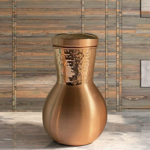 Pot de mariage de luxe en cuivre artisanal avec design empilable, couvercle anti-fuite, grande capacité, qualité alimentaire - Product Image 2