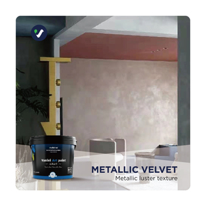 Pittura Murale Acrilica Metallizzata Lucida Glitterata Vanlei Eco-Friendly Senza Solventi per Interni, Rivestimento Liquido a Pennello, Durata 10 Anni - Product Image 4
