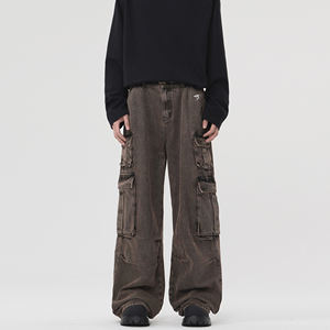 OEM/ODM nuevos estilos primavera otoño americano Retro lavado ropa de mujer Pantalones <span class=keywords><strong>Cargo</strong></span> Pantalon Femme De <span class=keywords><strong>Dama</strong></span> <span class=keywords><strong>Jeans</strong></span> - Product Image 1