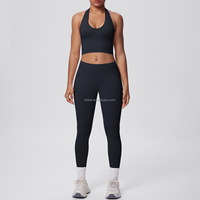 Ensemble de 4 leggings de yoga taille haute personnalisés pour femmes grandes tailles, extensibles dans quatre directions, vêtements de sport écologiques pour le fitness