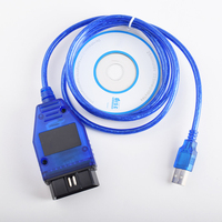 Cable OBDII a USB Azul, Cable OBD2 de 16 Pines Macho a USB, Cable de Conexión de Diagnóstico Automotriz