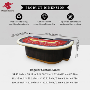 Wholesale Professional Tri-<strong>Card</strong> Poker <strong>Table</strong> with Modern Classic Wood Design for Casino Entertainment - Product Image 3