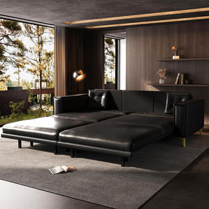 Oehome King Size Pull-Out <b>Sofa</b> <b>Bed</b> 3-in-1 Velvet Upholstery Convertible Sleeper <b>Sofa</b> Ultra Wide Armrests Wood Modern Design - Product Image 1