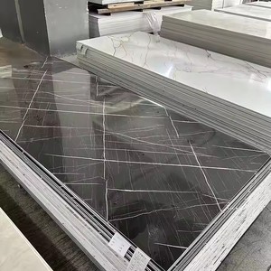 İç Mekan Dekorasyonu için UV Mermer PVC Duvar Panelleri Çizgili Tasarım Kolay Montajlı Yangına Dayanıklı Oteller ve Villalar için - Product Image 2