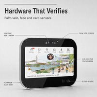 Terminal Interkom Video VF733 Palm Vein Face Palm Print Android 14 POE dengan Kontrol Akses Pintu dan Kontrol Lift