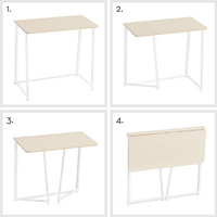 WDY Table pour ordinateur portable pliable peu encombrante poste de travail d'écriture petit bureau pliable bureau pliant