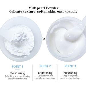 Poudre de masque en gelée, poudre de masque modelante au lait de perle, masque facial végétalien à base de plantes, blanchissant, nourrissant, éclaircissant, pour tous types de peau - Product Image 2