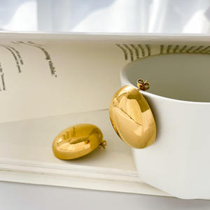 Grandi orecchini Statement orecchini Extra Large orecchini in acciaio inossidabile con peso leggero vuoto gioielli di alta qualità Pendientes de <span class=keywords><strong>moda</strong></span> - Product Image 4