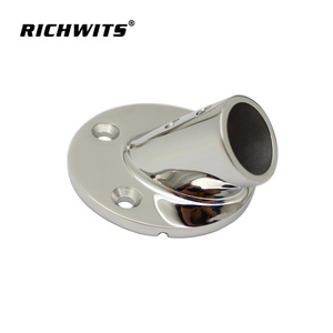 Suministro directo de fábrica Hardware de cubierta de acero inoxidable Base de brida redonda de 45 grados - Product Image 3