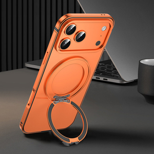 เคสโทรศัพท์ iPhone 18 Pro Max 17 16 Plus 15 14 13 mini 12 11  แบบโลหะ  ผิวซาติน ป้องกันการตก พร้อมขาตั้ง - Product Image 5