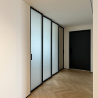 Porte coulissante extérieure en aluminium ZEYI au design minimaliste et robuste, idéale pour patio et balcon, avec portes vitrées élégantes