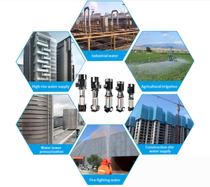 Pompe centrifuge verticale multi-étages industrielle en acier inoxydable 304 316, hauteur de refoulement 300m, débit 40m³/h, haute pression - Product Image 6