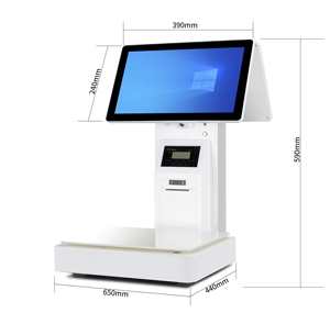 Sistema POS Todo en Uno con Pantalla Dual de 15.6 Pulgadas, <span class=keywords><strong>Caja</strong></span> <span class=keywords><strong>Registradora</strong></span>, Terminal Inteligente, Impresora Integrada, Wi-Fi 6 (802.11Ax), CPU - Product Image 6
