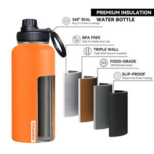 Bouteille d'eau isolée Bouteille d'eau compatible avec support pour téléphone Bouteille d'eau en acier inoxydable chaude pour 12H froid pour 24H - Product Image 4