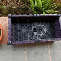 Jardinière surélevée en rotin tressé, taille personnalisable, avec bouchon de drainage en plastique PP, adaptée aux animaux domestiques, pour légumes/fruits/fleurs